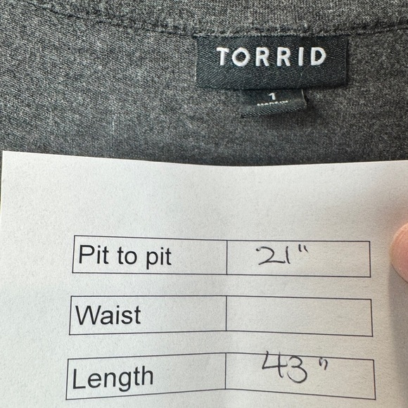 Torrid Long Sleeve Dress Grey - Picture 9 of 9